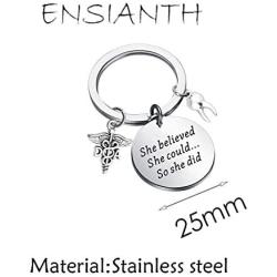 Dental Hygienist Gifts She Believed She Could So She Did Keychain Dentist Jewelry Graduation Gift For DH