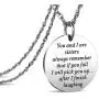 JanToDec Jewelry Sister Gifts from Sister Laughing Necklace for Sister Birthday Christmas Valentine Gift