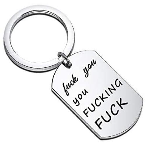 CENWA Shameless Jewelry Fuck You You Fucking Fuck Keyhchain Humor Fuck Saying Gift FUUFF Funny Bad Language Gifts