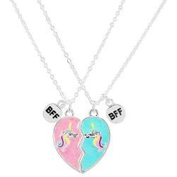 Elefezar Best Friends Magnetic Half Heart Pendant Necklace 2Pcs/Set Charm BFF Friendship Jewelry