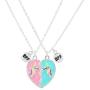 Elefezar Best Friends Magnetic Half Heart Pendant Necklace 2Pcs/Set Charm BFF Friendship Jewelry
