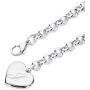 Initial Charm Bracelets Stainless Steel Heart 26 Letters Alphabet Bracelet for Women, Valentines Day Gifts