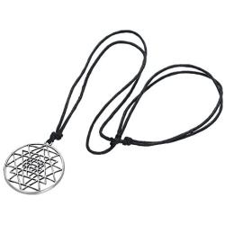 fishhook Hindu Sacred Geometry Symbol Sri Yantra Mandala Pendant Necklace