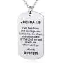 FAYERXL US Marine Corps Dog Tag Necklace Birthday Gift Ideas To Husband Son JOSHUA 1:9 Prayer Pendant FAYERXL US Marine Corps Dog Tag Necklace Birthday Gift Ideas To Husband Son JOSHUA 1:9 Prayer Pendant