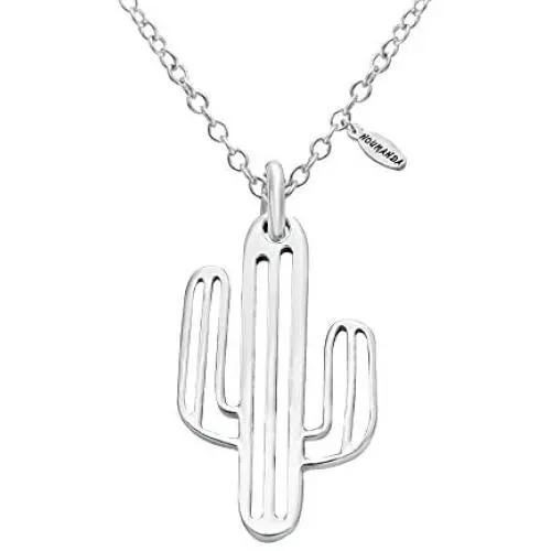 NOUMANDA Nature Jewelry Stainless Steel Silver Tiny Saguaro Cactus Charm Necklace NOUMANDA Nature Jewelry Stainless Steel Silver Tiny Saguaro Cactus Charm Necklace