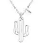 NOUMANDA Nature Jewelry Stainless Steel Silver Tiny Saguaro Cactus Charm Necklace NOUMANDA Nature Jewelry Stainless Steel Silver Tiny Saguaro Cactus Charm Necklace