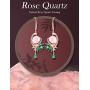 HXZZ Fine Jewelry Women Gifts Sterling Silver Natural Gemstone Amethyst and Rose Quartz Drop Dangle Hook Earrings Phoenix Design Style