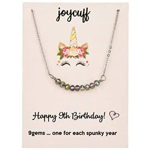 Joycuff Birthday Gifts for Girls Necklaces Crystal Gem Beads for 7th 8th 9th 10th 11th 12th 13th 14th 15th 16th 21st 25th Sweet Girl Jewelry One Beads One Years Gift Idea Joycuff Birthday Gifts for Girls Necklaces Crystal Gem Beads for 7th 8th 9th 10th 11th 12th 13th 14th 15th 16th 21st 25th Sweet Girl Jewelry One Beads One Years Gift Idea