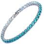 gemstoneworld 7.5inches Tennis Bracelet for Women, 4mm Round Cut Cubic Zirconia CZ White Gold Plated Chain Jewelry for Birthday Party Wedding Engagement Xmas Gift