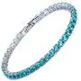 gemstoneworld 7.5inches Tennis Bracelet for Women, 4mm Round Cut Cubic Zirconia CZ White Gold Plated Chain Jewelry for Birthday Party Wedding Engagement Xmas Gift