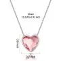 RIMAYZI Platinum Plated Love Heart Crystal Pendant Necklaces for Women Birthday Jewelry Gifts for Women Mom Wife Couples Teen Girls 16”+2.4”