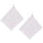 Rosemarie Collections Womens Statement Leopard Print Wild Animal Safari Cheetah Metal Chain Mesh Drop Earrings, 4''