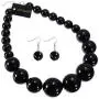 Fashion Large Big Simulated Pearl Statement Necklace Beads Chain Choker Collar Bib Necklace Earrings Jewelry Set