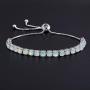 CiNily Adjustable Silver Plated Opal Tennis Bracelet for Women Girls - Fashion Jewelry Gift | Opal Bracelets in Sterling Silver,Rose Gold and Yellow Gold Plating