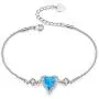 CiNily Opal Heart Bracelet for Women Girls 18K Gold Plated Adjustable Bracelets for Her CiNily Opal Heart Bracelet for Women Girls 18K Gold Plated Adjustable Bracelets for Her
