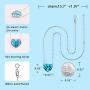 FORECHIC 925 Sterling Silver Birthstone Necklaces for Women Heart Pendant Necklaces for Women Birthday