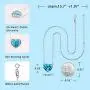 FORECHIC 925 Sterling Silver Birthstone Necklaces for Women Heart Pendant Necklaces for Women Birthday FORECHIC 925 Sterling Silver Birthstone Necklaces for Women Heart Pendant Necklaces for Women Birthday