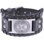 Pagan Tree of Life Yggdrasil Sigil Leather Bracelet Celtic Knot Amulet Jewelry
