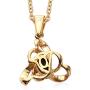 Shop LC Delivering Joy 925 Sterling Silver Real 14K Yellow Gold Plated Oval Black Tourmaline Pendant Necklace Jewelry for Women Size 20'' Ct 0.6