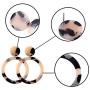Duufin 20 Pairs Acrylic Earrings Statement Earrings Resin Drop Dangle Mottled Acrylic Hoop Earrings Polygonal Bohemian Earrings Fashion Jewelry Earrings for Women Girls
