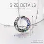 925 Sterling Silver Circle Necklace with Swarovski Crystal, Jewelry for Women Teen Girls 925 Sterling Silver Circle Necklace with Swarovski Crystal, Jewelry for Women Teen Girls