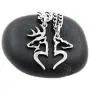 NameCoins Buck and Doe Heart Couples Necklaces, Hunting Jewelry, Split Heart, Hand Cut Coin