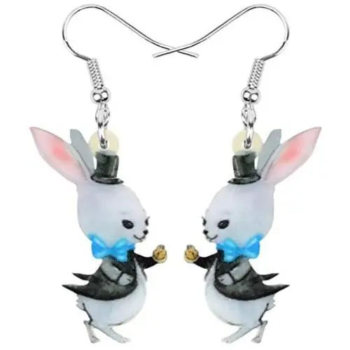 WEVENI Acrylic Easter Bunny Rabbit Earrings Hare Dangle Drop Pet Jewelry For Women Girls Charm Gift WEVENI Acrylic Easter Bunny Rabbit Earrings Hare Dangle Drop Pet Jewelry For Women Girls Charm Gift