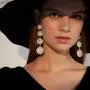 fxmimior Fashion Women Silver Rhinestones Circle Earrings Long Chain Drop Dangle Earrings Jewelry