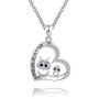ACJFA Owl Necklaces for Women Girls 925 Sterling Silver Mother Daughter Cute Owl Always in My Heart Pendant Necklace Animal Jewelry for Birthday Mothers Day Gift