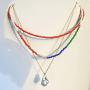 YBMYCM Rainbow Bead Necklace - Boho Tiny Beaded Choker Necklace Jewelry Gifts for Women
