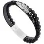 QLEESI Unisex Mens Leather Bracelet Stainless Steel with Lava Rock Bead, Infinity Angel Wing Cuff Bangles 6.9-8Inches Adjustable Magnetic Clasp Valentines Day Birthday Anniversary Gifts for Him Father Brother QLEESI Unisex Mens Leather Bracelet Stainless Steel with Lava Rock Bead, Infinity Angel Wing Cuff Bangles 6.9-8Inches Adjustable Magnetic Clasp Valentines Day Birthday Anniversary Gifts for Him Father Brother