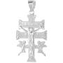 1 1/4 inch Sterling Silver Caravaca Cross Pendant for Men and Women High Polished