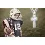 XIEXIELA USA Football Cross Necklace for Boys.I CAN DO All Things Strength Bible Verse Stainless Steel Necklace Rugby Ball Athletes Sports Lover