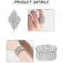 Hicarer Women Rhinestone Stretch Bracelet Bangle Crystal Rhinestone Necklace Ring Dangle Fringe Earrings Hicarer Women Rhinestone Stretch Bracelet Bangle Crystal Rhinestone Necklace Ring Dangle Fringe Earrings