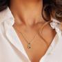 Agvana 18K Solid Yellow Gold Diamond Real Genuine Natural Fire Opal Cat and Moon Dainty Pendant Necklace Elegant Fine Jewelry Anniversary Birthday Christmas Gifts for Women Mom Grandma Wife, 16+2