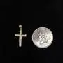 Ioka - 14K Yellow Gold Cross Religious Charm Small Thin Pendant For Necklace or Chain Ioka - 14K Yellow Gold Cross Religious Charm Small Thin Pendant For Necklace or Chain