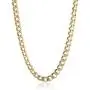 14K Solid Gold 3.8mm Cuban Curb Link Chain Necklace - Multiple Lengths And Colors Available 14K Solid Gold 3.8mm Cuban Curb Link Chain Necklace - Multiple Lengths And Colors Available