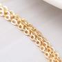 Jovono Fashion MultiLayered Necklaces Rhinestone Strip Pendant Necklace for Women and Girls(Gold)