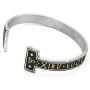 GUNGNEER Viking Mens Rune Cuff Bracelet Stainless Steel, Vikings Torc Bangle for Men, Adjustable, Bonus 2X Rune Bead & Gift Box