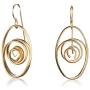 NIEVOS JEWELRY 24k Gold Plated Earring 24k Gold Plated Oval Earring Classics For Her Gift Jewelry Handmade Designer Made By Women Love