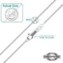 925 Sterling Silver .8MM Cable Chain Lobster Claw Clasp 16-30''