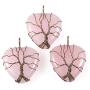 Top Plaza Natural Rose Quartz Healing Crystals Necklace Bronze Tree Of Life Wire Wrapped Stone Heart Pendant Necklaces Reiki Quartz Jewelry for Womens Girls Ladies