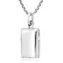 AeraVida Cute & Engravable Rectangular Locket .925 Sterling Silver Pendant Necklace