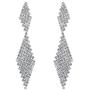 Dangle Rhinestone Earrings For Women - Double Rhombus Sparking Rhinestone Geometric Drop Dangling Earrings for Gifts