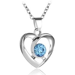 Niumike Circle Disk Pendant Necklace for Women Girl,17.3'' Zirconia and Crystal Decorated Necklace Jewelry