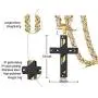 MEALGUET Two-Tone Black and Gold Stainless Steel Lords Prayer English Bible Verse Our Father Cross Crucifix Pendant Necklace MEALGUET Two-Tone Black and Gold Stainless Steel Lords Prayer English Bible Verse Our Father Cross Crucifix Pendant Necklace