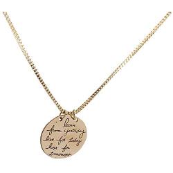 20'' Inspirational Live The Life You Love Learn from Yesterday, Live for Today, Hope for Tomorrow Reversible Pendant Motivating Necklace