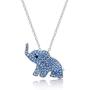 BLING BIJOUX Baby Blue Lucky Elephant Crystal Pendant Necklace for Women & Girls, Never Rust 925 Sterling Silver with Free Breathtaking Gift Box for a Special Moment of Love