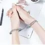 Cassfic Anniversary Bracelets Set for Couples Rope Braided Couple Bracelets Vows of Eternal Love Pendants Bracelet with Magnetic Bells Gift Jewelry Set for Couple