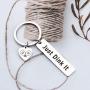 HOLLP Pickleball Jewelry Pickleball Players Gifts Just Dink It Keychain Pickleball Lovers Gift